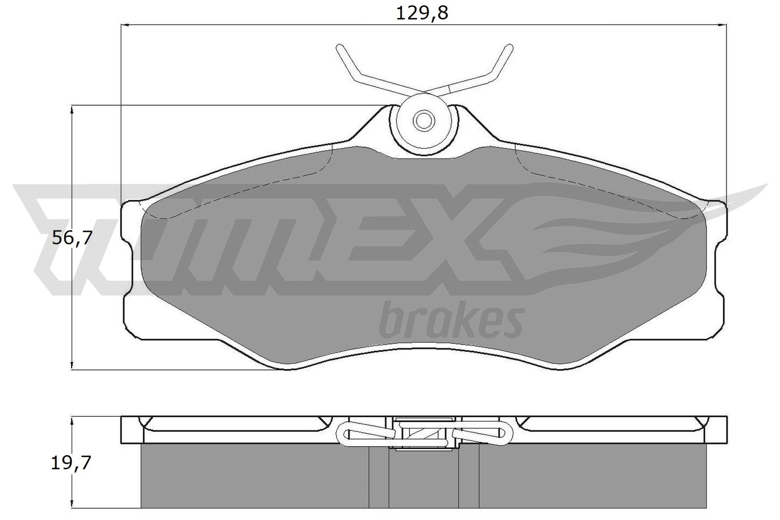 Sada brzdových platničiek kotúčovej brzdy TOMEX Brakes